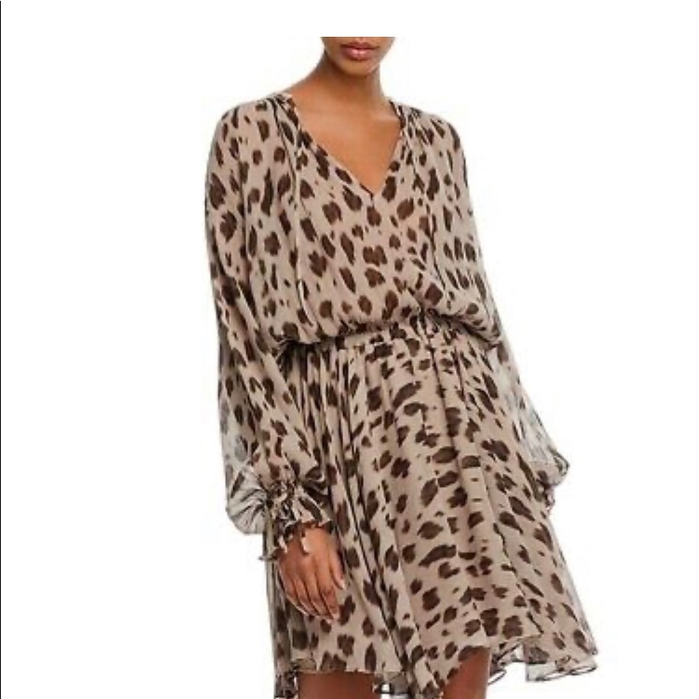 Anine Bing Elliana Leopard Silk Dress